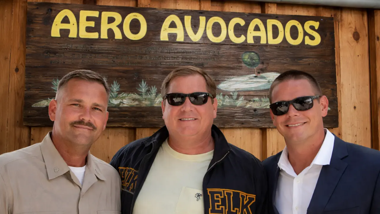 Three generations of the Jackson family at Aero Avocados